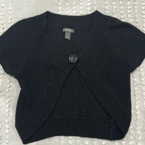 Charlotte Russe Black Cropped Shrug Sweater